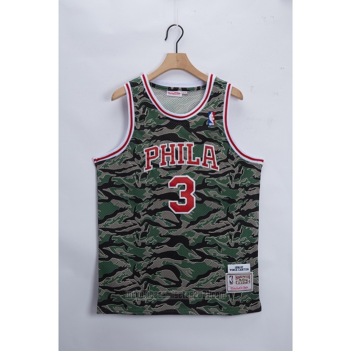 Camiseta Philadelphia 76ers Allen Iverson #3 Hardwood Classics 1996-97 Camuflaje